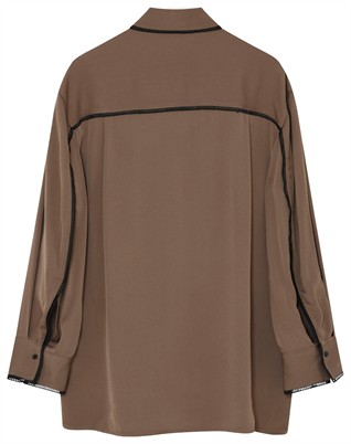 Olenna Matte Crepe Skjorte - Capers